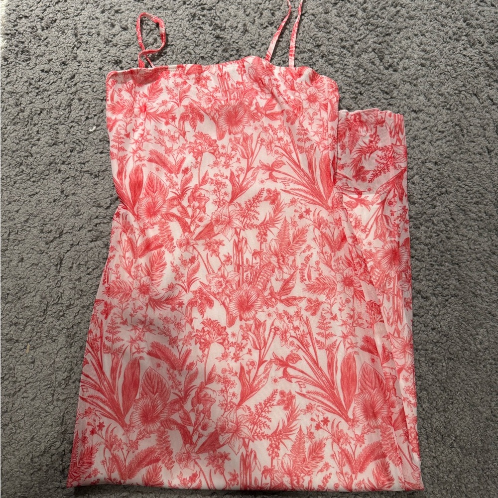 SHEIN White and Red Dress